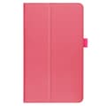 Pikkukuva 2 / 8: SKALO Samsung Tab A7 Lite Duofold Litchi Suojakotelo - Cerise