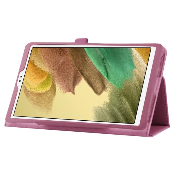 SKALO Samsung Tab A7 Lite Duofold Litchi Flip Cover - Lilla