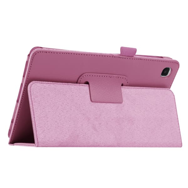 SKALO Samsung Tab A7 Lite Duofold Litchi Flip Cover - Lilla