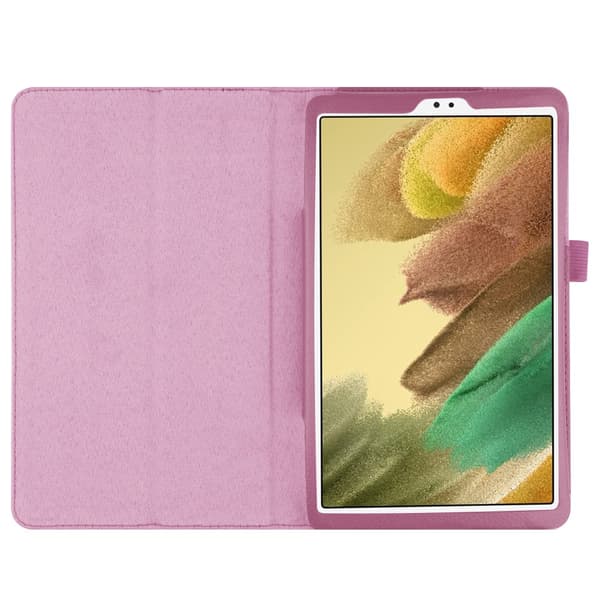SKALO Samsung Tab A7 Lite Duofold Litchi Flip Cover - Lilla