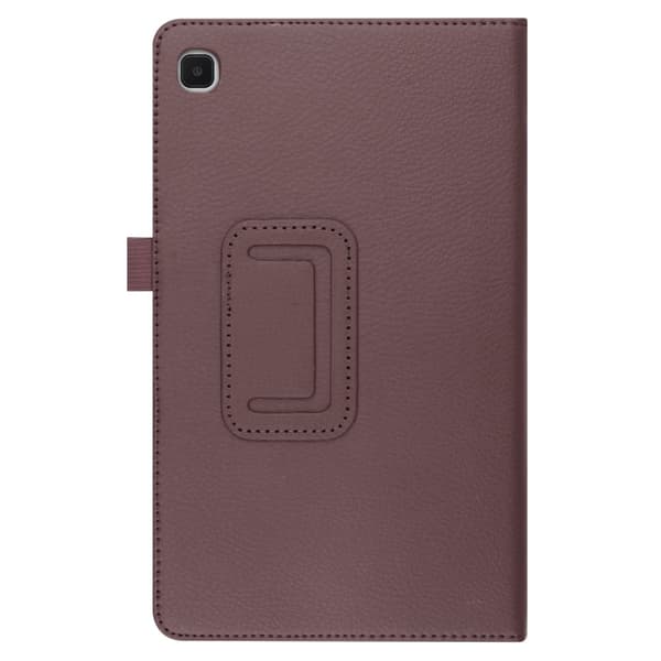 SKALO Samsung Tab A7 Lite Duofold Litchi Suojakotelo - Ruskea