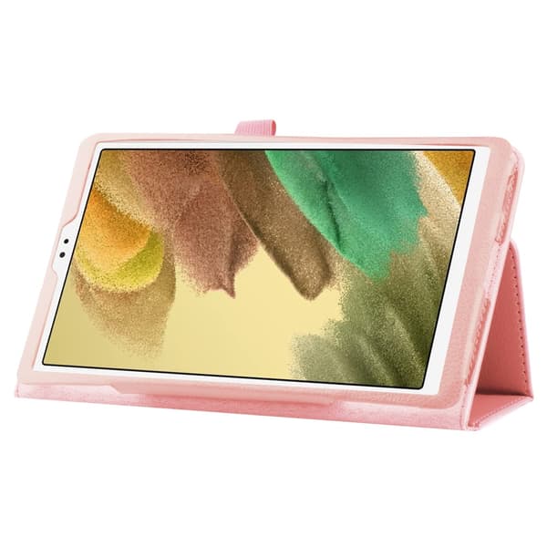 SKALO Samsung Tab A7 Lite Duofold Litchi Flip Cover - Pink