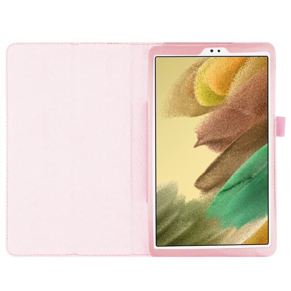 SKALO Samsung Tab A7 Lite Duofold Litchi Flip Cover - Pink