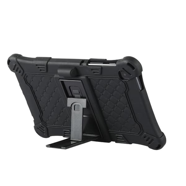 SKALO Samsung Tab A7 Lite Stødresistent Armor silikone Cover med skulderrem - Sort