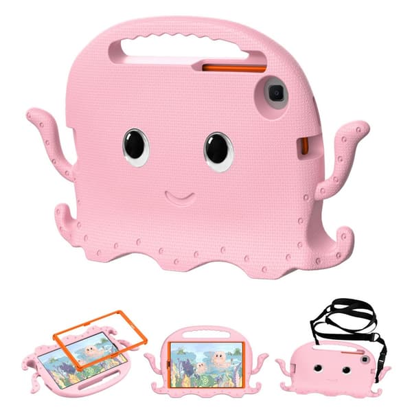 SKALO Samsung Tab A7 Lite 3D Cartoon Barnskal - Rosa