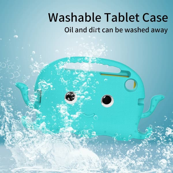 SKALO Samsung Tab A7 Lite 3D Cartoon Barnskal - Turkos