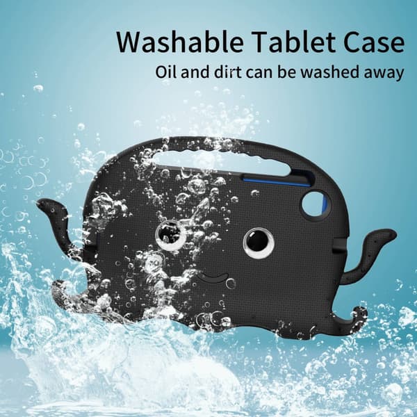 SKALO Samsung Tab A7 Lite 3D Cartoon børns cover - Sort