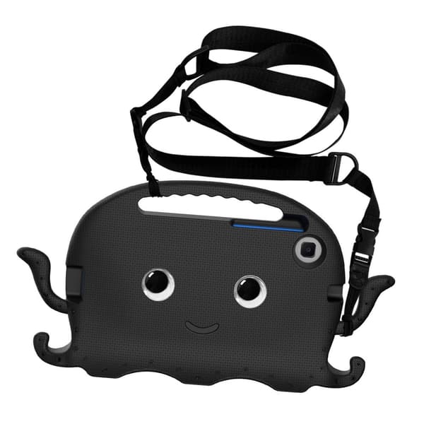 SKALO Samsung Tab A7 Lite 3D Cartoon børns cover - Sort