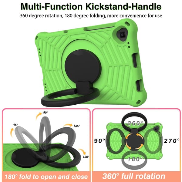 SKALO Lenovo Tab M10 FHD Plus 10.3" Ekstra stødsikker Armor Spider Mesh Cover med skulderrem - Grøn