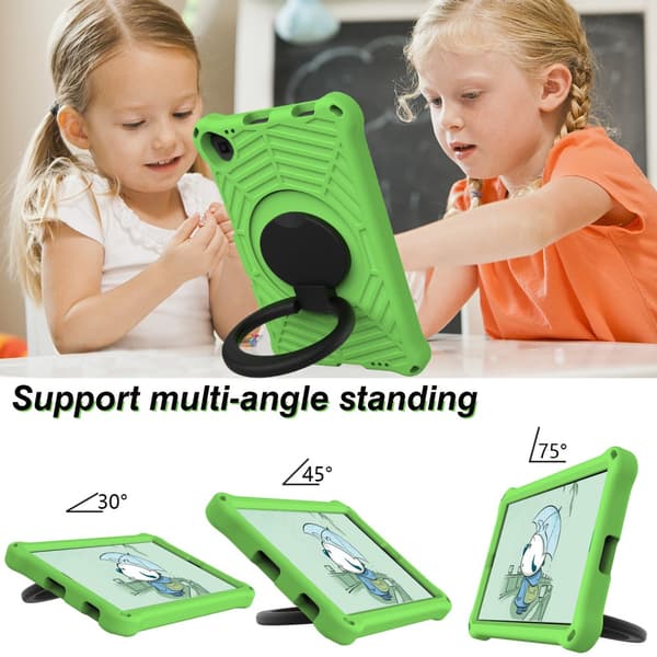 SKALO Lenovo Tab M10 FHD Plus 10.3" Ekstra stødsikker Armor Spider Mesh Cover med skulderrem - Grøn