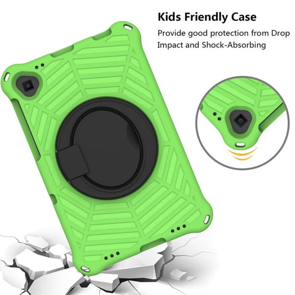 SKALO Lenovo Tab M10 FHD Plus 10.3" Ekstra stødsikker Armor Spider Mesh Cover med skulderrem - Grøn
