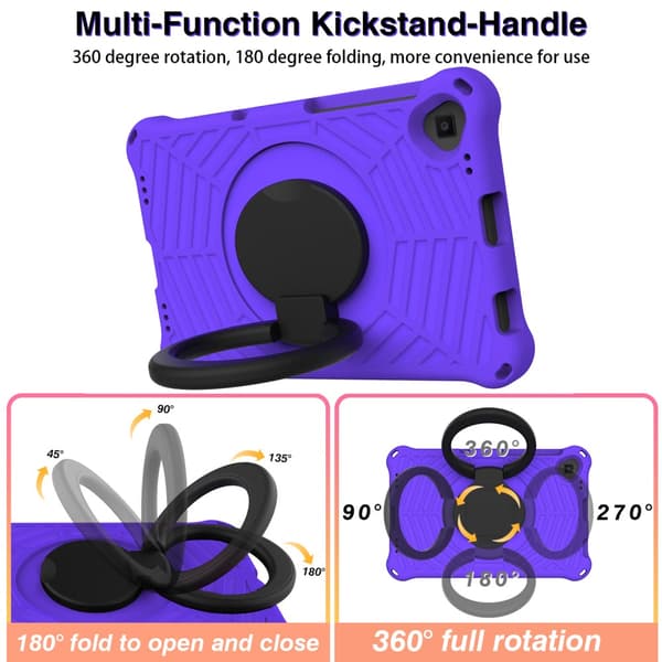 SKALO Lenovo Tab M10 FHD Plus 10.3" Extra Shock Resistant Armor Spider Mesh kuori olkahihnalla - Violetti