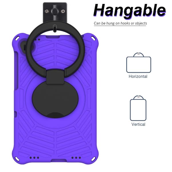 SKALO Lenovo Tab M10 FHD Plus 10.3" Extra Shock Resistant Armor Spider Mesh kuori olkahihnalla - Violetti