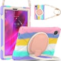 Pikkukuva 7 / 8: SKALO Lenovo Tab M10 FHD Plus 10.3" Extra Shock Resistant Armor Rengas kuori olkahihnalla - Rainbow