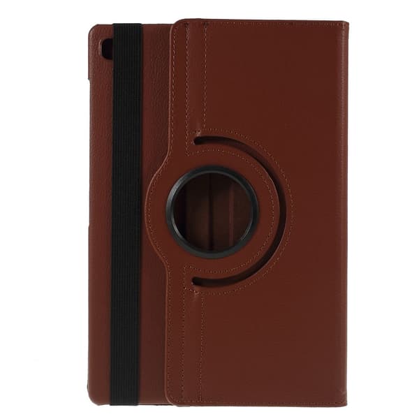 SKALO Samsung Tab S6 Lite 360 Litchi Suojakotelo - Ruskea