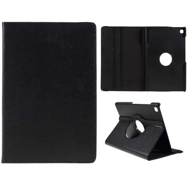 SKALO Samsung Tab S6 Lite 360 Litchi Suojakotelo - Musta