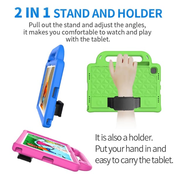 SKALO Samsung Tab S6 Lite Rhombus Cover med håndtag - Grøn