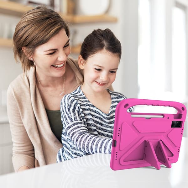 SKALO Xiaomi Redmi Pad Lapsikuori kahvalla ja jalustalla - Pinkki