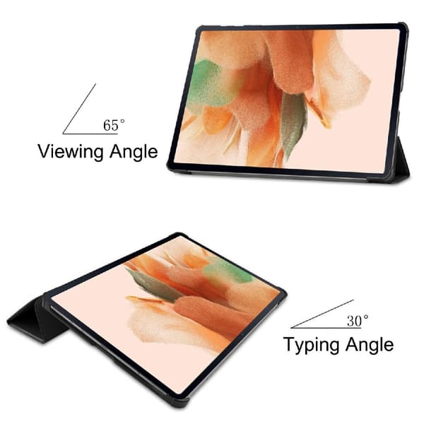 SKALO Samsung Tab S7 FE Trifold Flip Cover - Sort