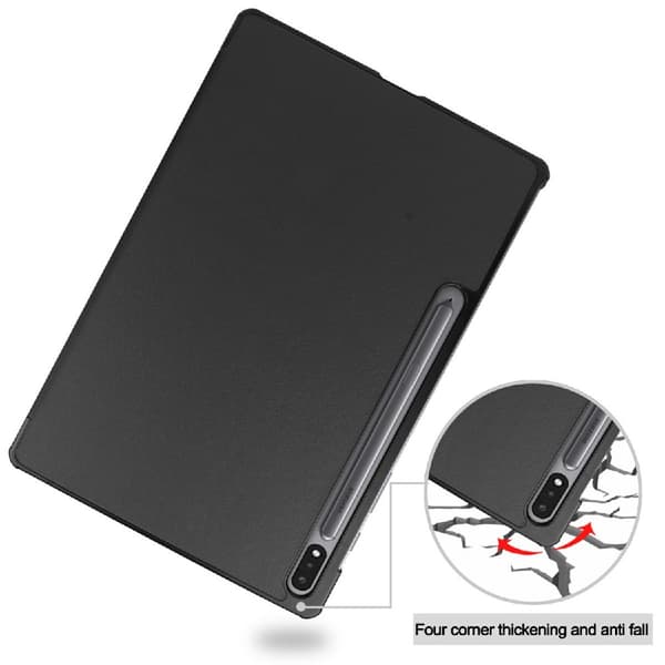 SKALO Samsung Tab S7 FE Trifold Flip Cover - Sort