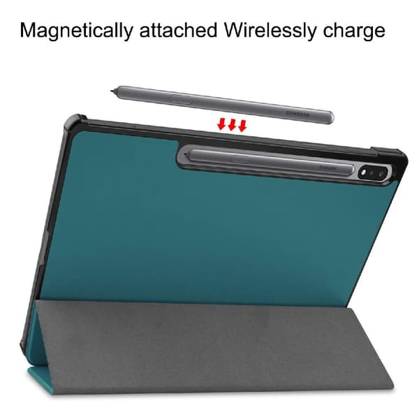 SKALO Samsung Tab S7 FE Trifold Flip Cover - Grøn