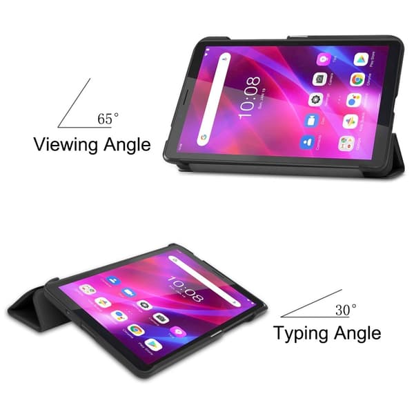 SKALO Lenovo Tab M7 (Gen 2/3) Trifold Suojakotelo - Musta