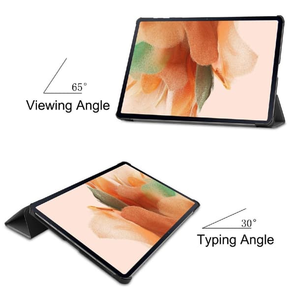 SKALO Samsung Tab S7 FE Trifold Flip Cover - Grå