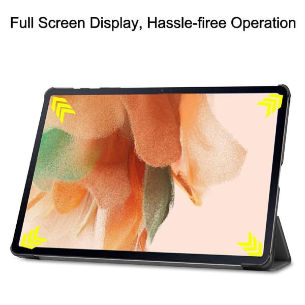 SKALO Samsung Tab S7 FE Trifold Flip Cover - Grå