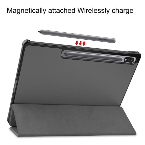 SKALO Samsung Tab S7 FE Trifold Flip Cover - Grå