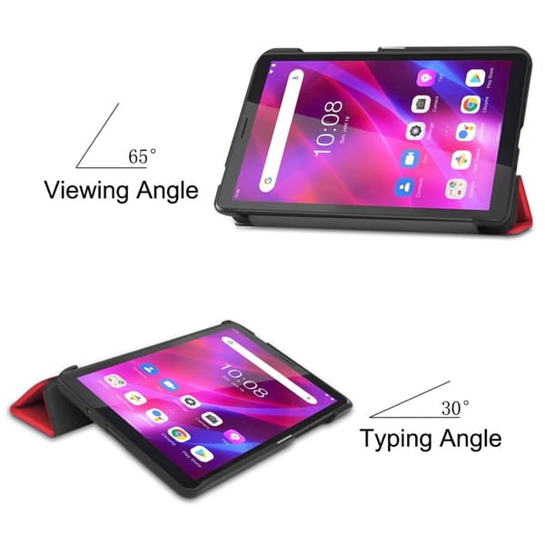 SKALO Lenovo Tab M7 (Gen 2/3) Trifold Flip Cover - Rød