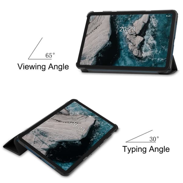 SKALO Nokia T20 Trifold Flip Cover - Sort