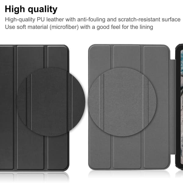 SKALO Nokia T20 Trifold Flip Cover - Sort