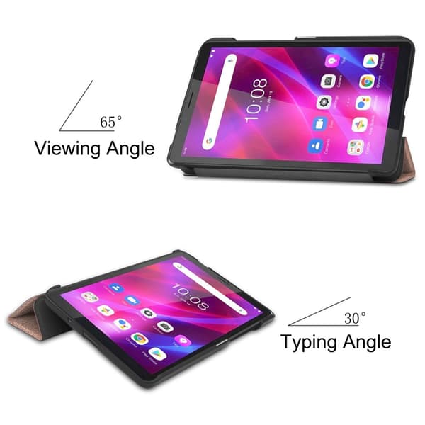 SKALO Lenovo Tab M7 (Gen 2/3) Trifold Suojakotelo - Ruusukulta