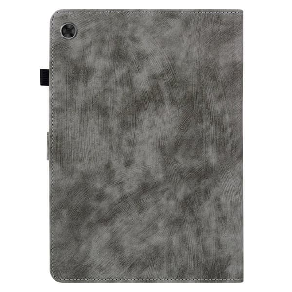 SKALO Lenovo Tab M7 (Gen 3) Cute Tiger PU-nahkainen Lompakkokotelo - Harmaa