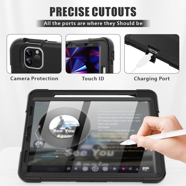 SKALO iPad Pro 11" Extra Shockproof Armor Iskunkestävä kuori - Musta
