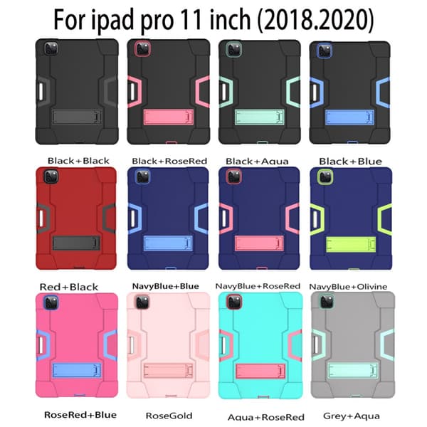 SKALO iPad Pro 11" Extra Shockproof Armor Iskunkestävä kuori - Musta