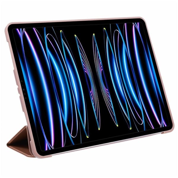 SKALO iPad Pro 12.9 (Gen 4/5/6) Trifold Suojakotelo - Ruusukulta