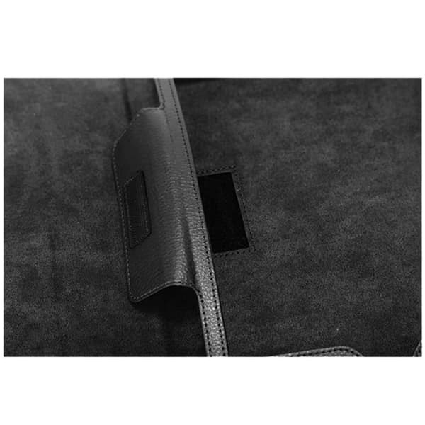 SKALO iPad Pro 12.9 (Gen 4/5/6) Duofold Litchi Suojakotelo - Musta