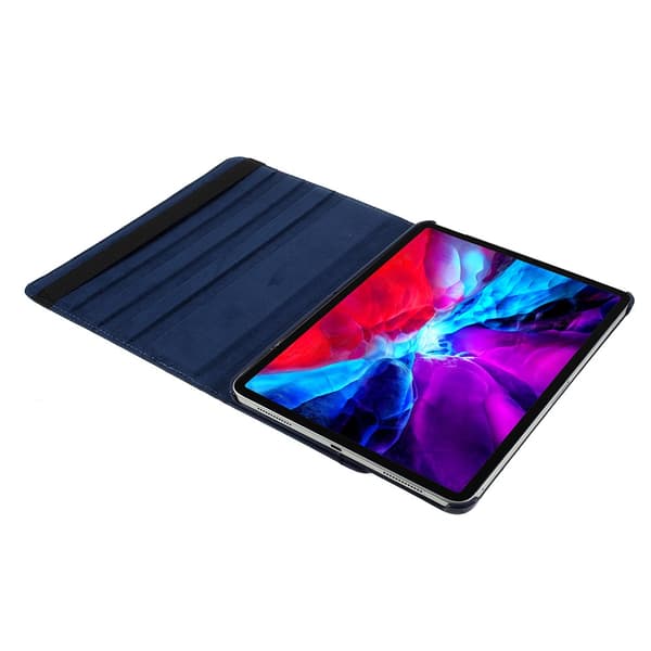SKALO iPad Pro 12.9 (Gen 4/5/6) 360 Litchi Fodral - Mörkblå