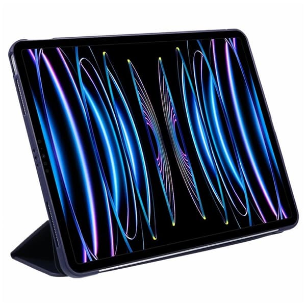 SKALO iPad Pro 12.9 (Gen 4/5/6) Trifold Flip Cover - Mørkeblå