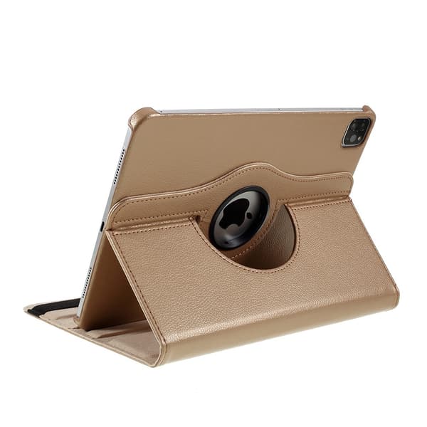 SKALO iPad Pro 12.9 (Gen 4/5/6) 360 Litchi Flip Cover - Guld