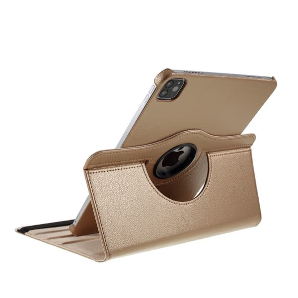 SKALO iPad Pro 12.9 (Gen 4/5/6) 360 Litchi Flip Cover - Guld