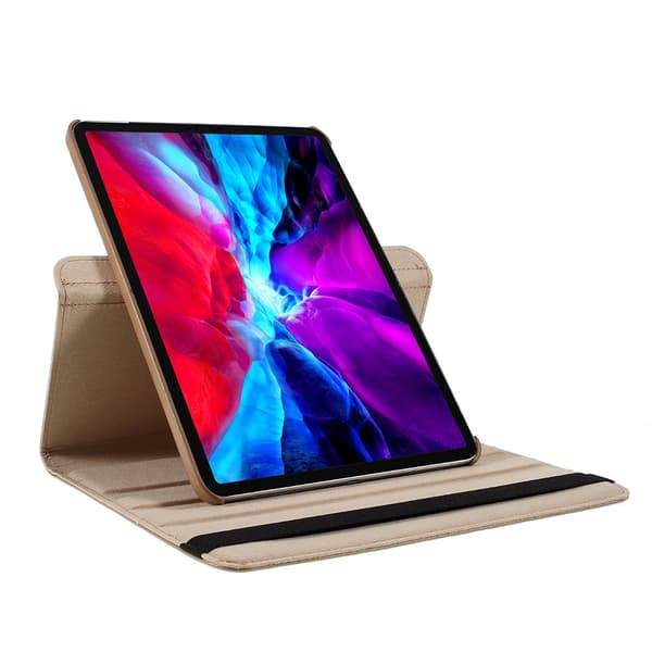 SKALO iPad Pro 12.9 (Gen 4/5/6) 360 Litchi Flip Cover - Guld