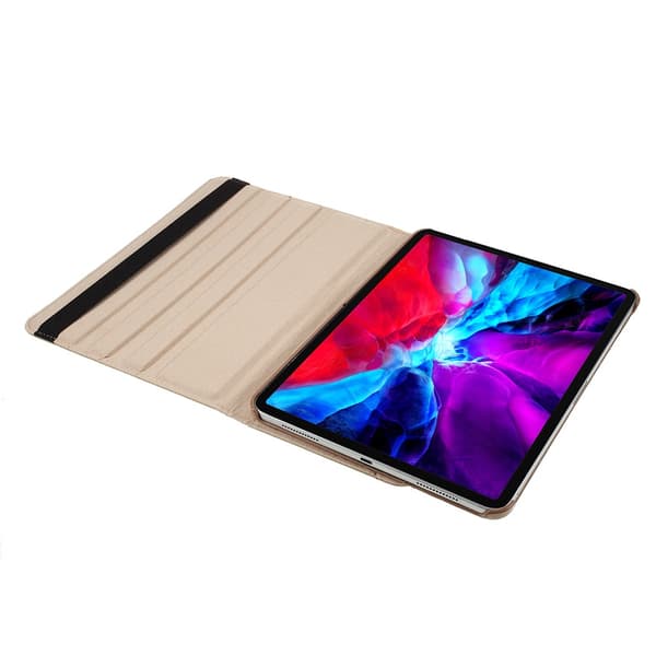 SKALO iPad Pro 12.9 (Gen 4/5/6) 360 Litchi Flip Cover - Guld