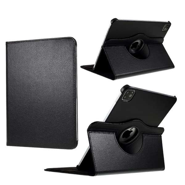 SKALO iPad Pro 12.9 (Gen 4/5/6) 360 Litchi Flip Cover - Sort