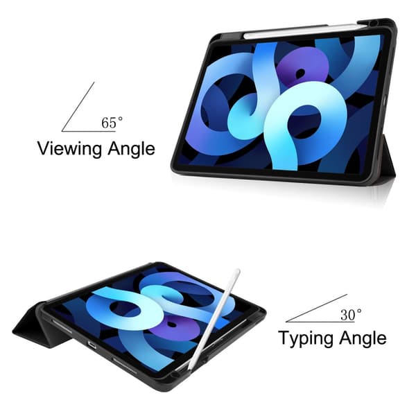SKALO iPad Air (2020/2022) Trifold Flip Cover - Sort