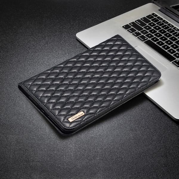 SKALO iPad Mini (2021) BINFEN COLOR Quiltat Fodral - Svart