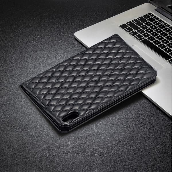 SKALO iPad Mini (2021) BINFEN COLOR Quiltat Fodral - Svart