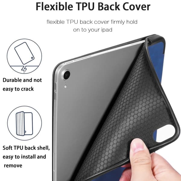 DG MING iPad Air (2020/2022) See Series Trifold Flip Cover - Blå