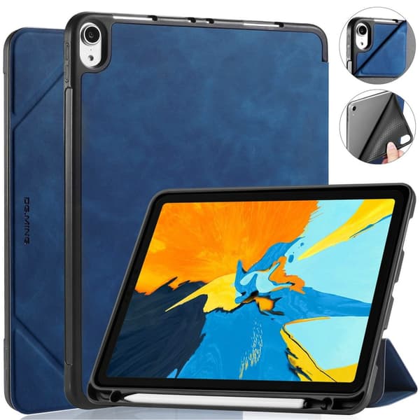 DG MING iPad Air (2020/2022) See Series Trifold Suojakotelo - Sininen